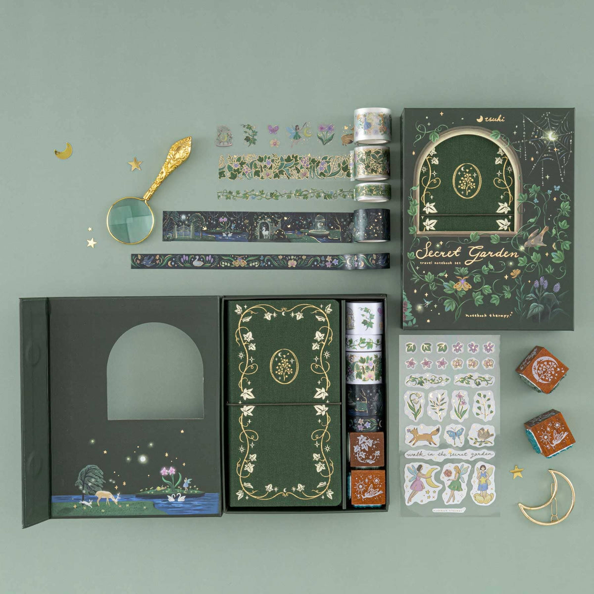 Tsuki ‘Secret Garden’ Travel Notebook Gift Set ☾