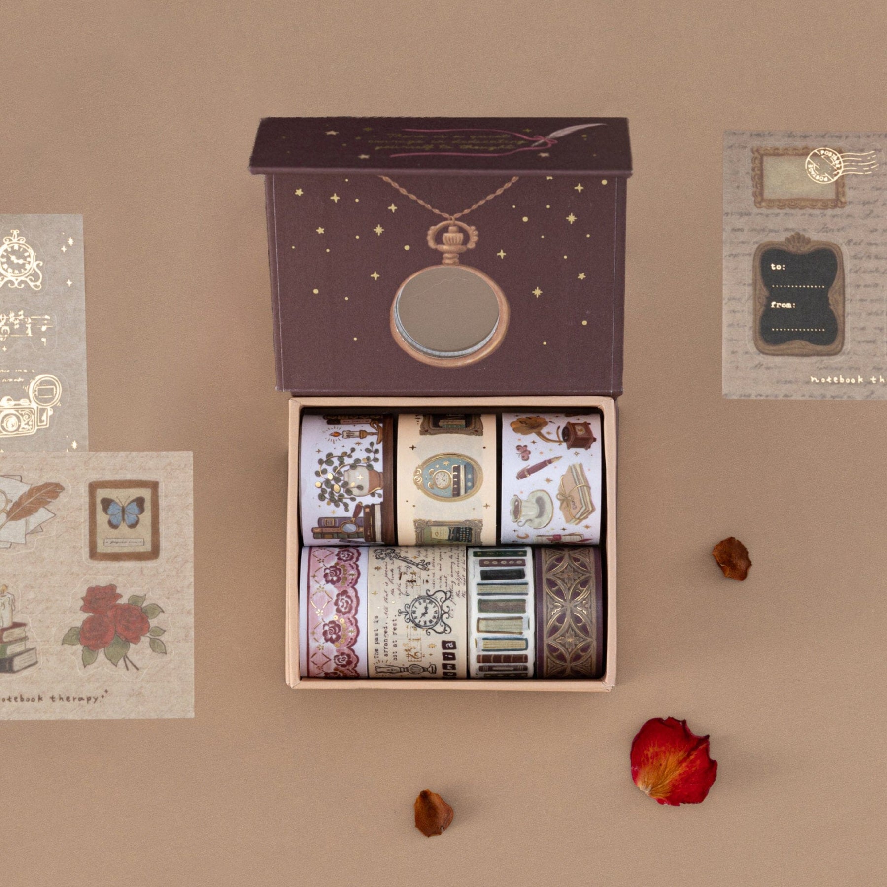 Tsuki ‘Vintage Academia’ Washi Tape Set ☾