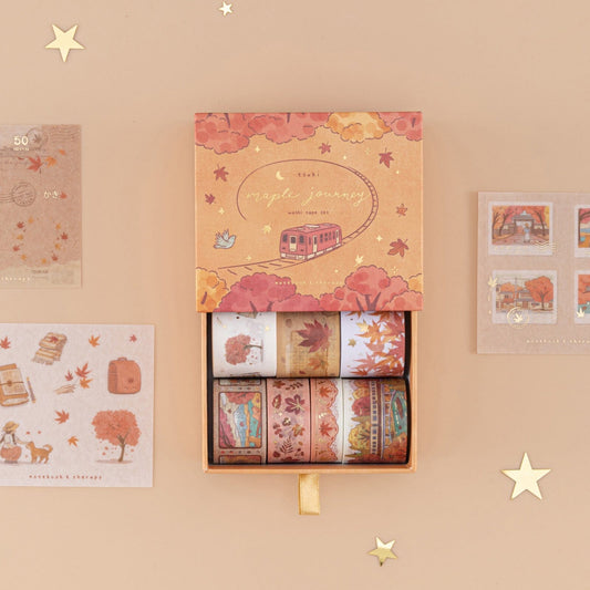 Tsuki ‘Maple Journey’ Washi Tape Set ☾