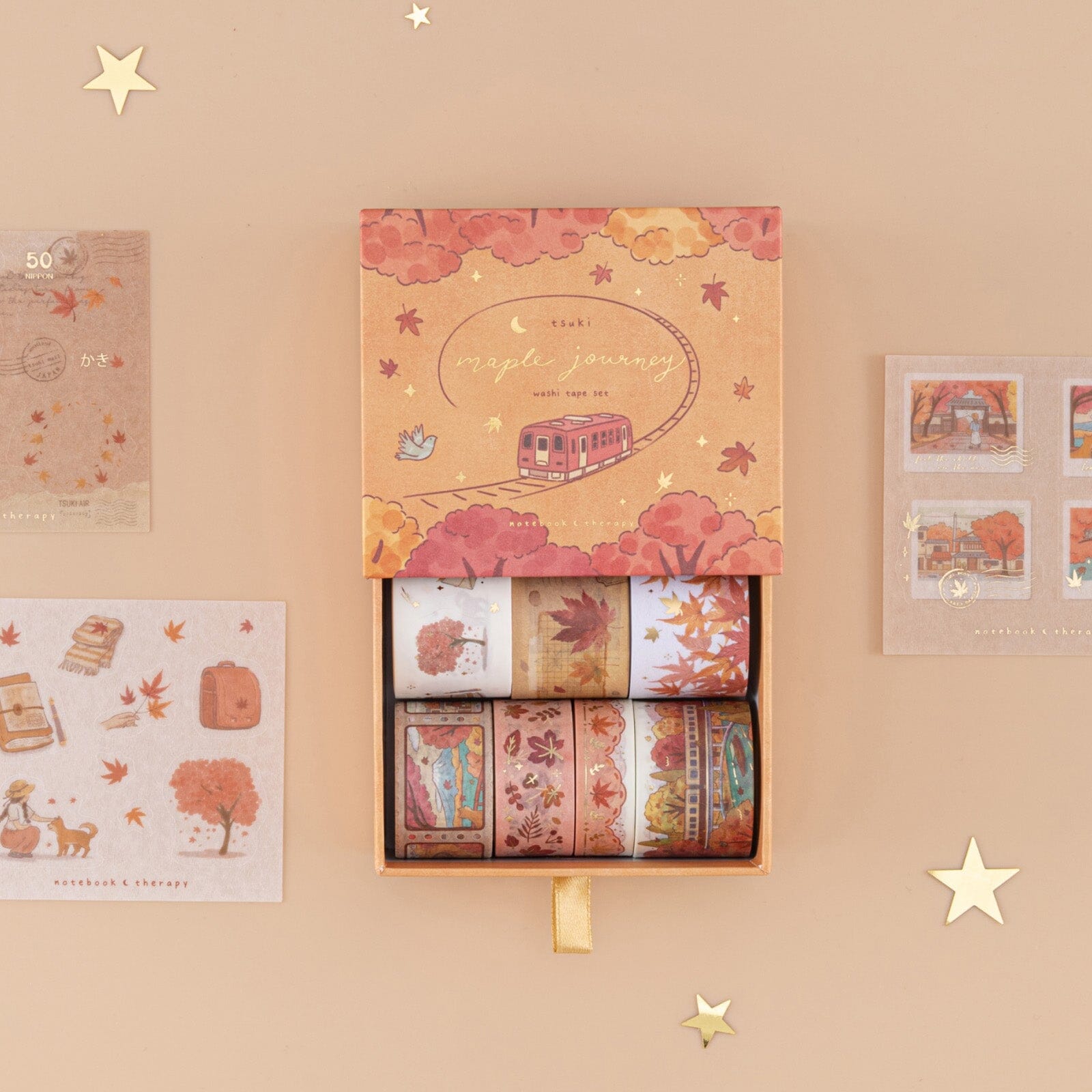 Tsuki ‘Maple Journey’ Washi Tape Set ☾