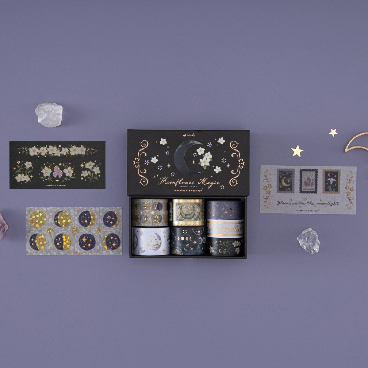 Tsuki ‘Moonflower Magic’ Washi Tape Set ☾