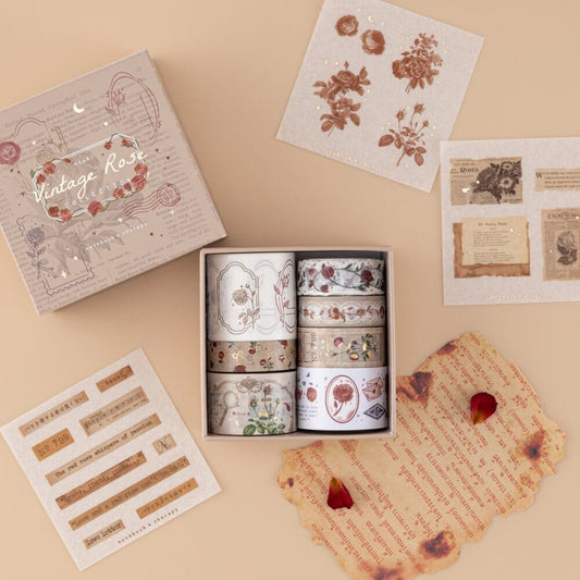 Tsuki ‘Vintage Rose’ #2 Washi Tape Set ☾