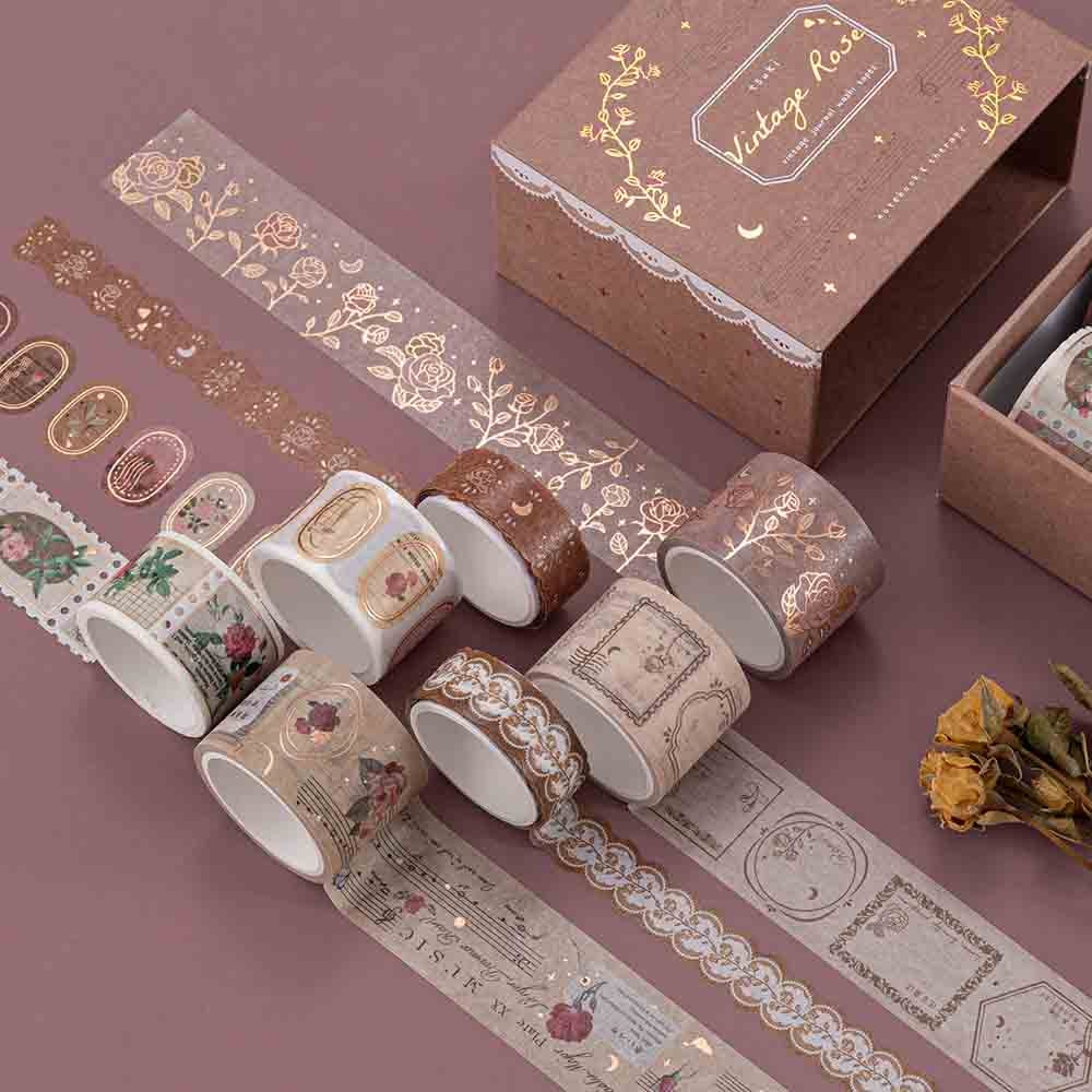 Tsuki ‘Vintage Rose’ Washi Tape Set ☾