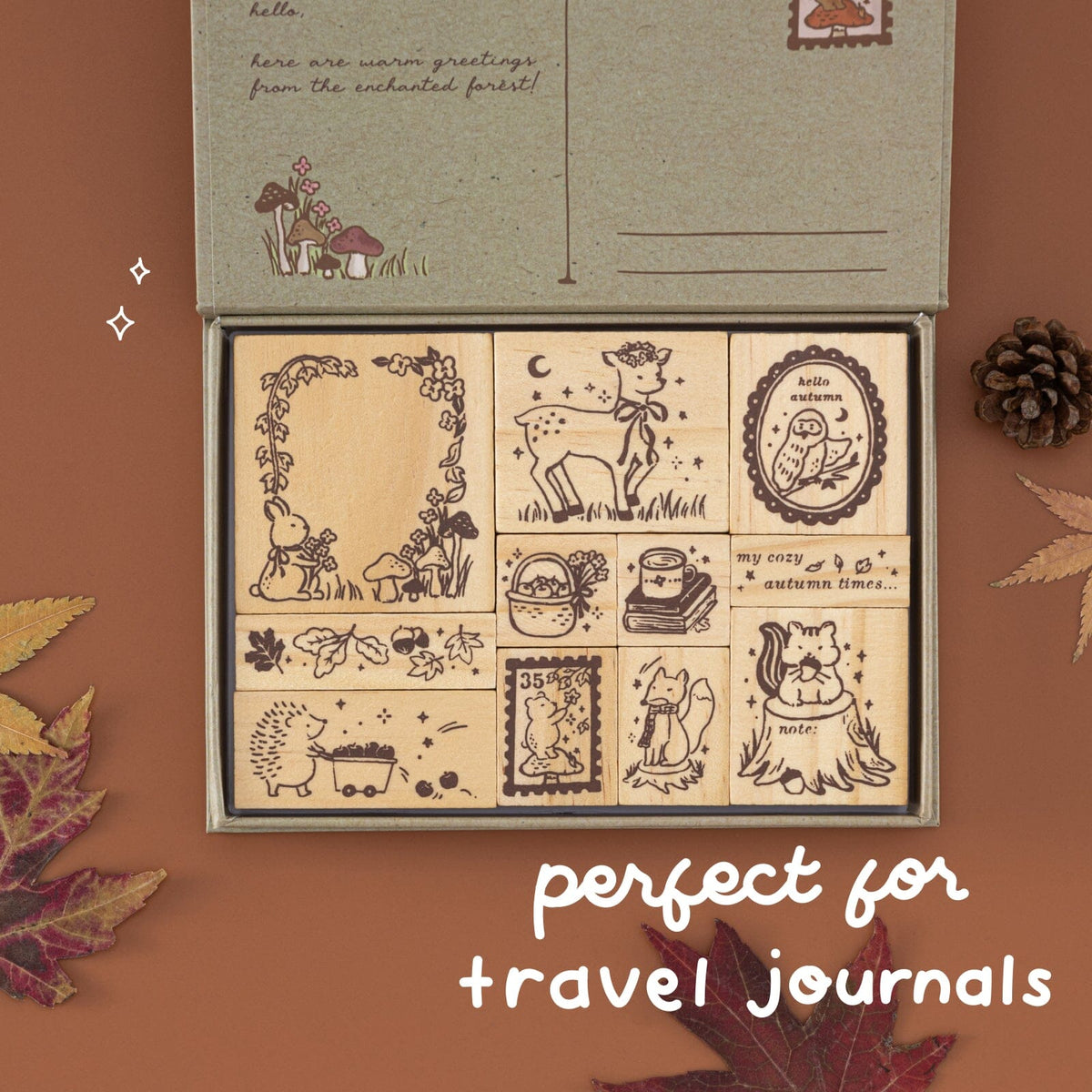 Tsuki ‘Forest Friends’ Bullet Journal Stamp Set ☾