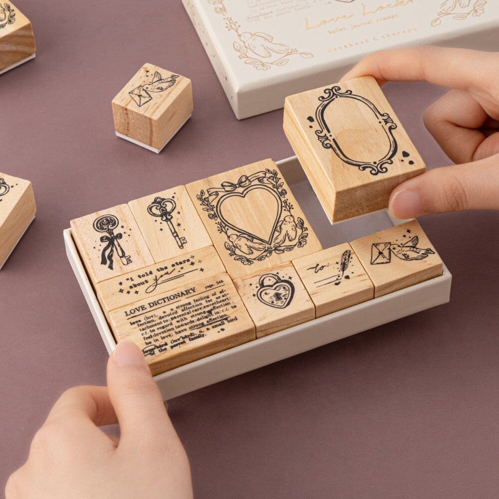 Tsuki ‘Love Lock’ Bullet Journal Stamp Set ☾
