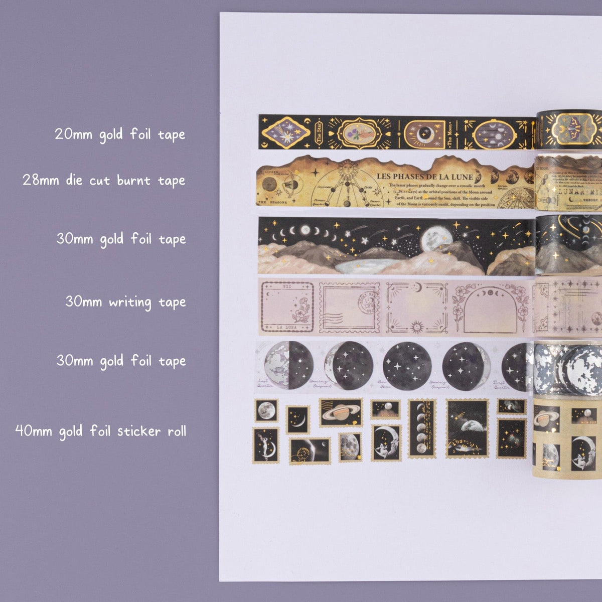Tsuki ‘Lunar Mystery’ Washi Tape Set ☾