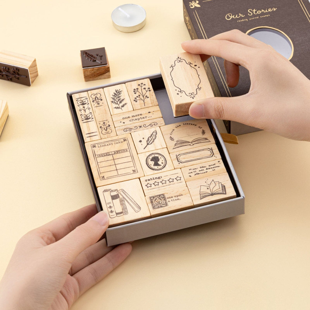 Tsuki ‘Our Stories’ Reading Journal Stamp Set ☾