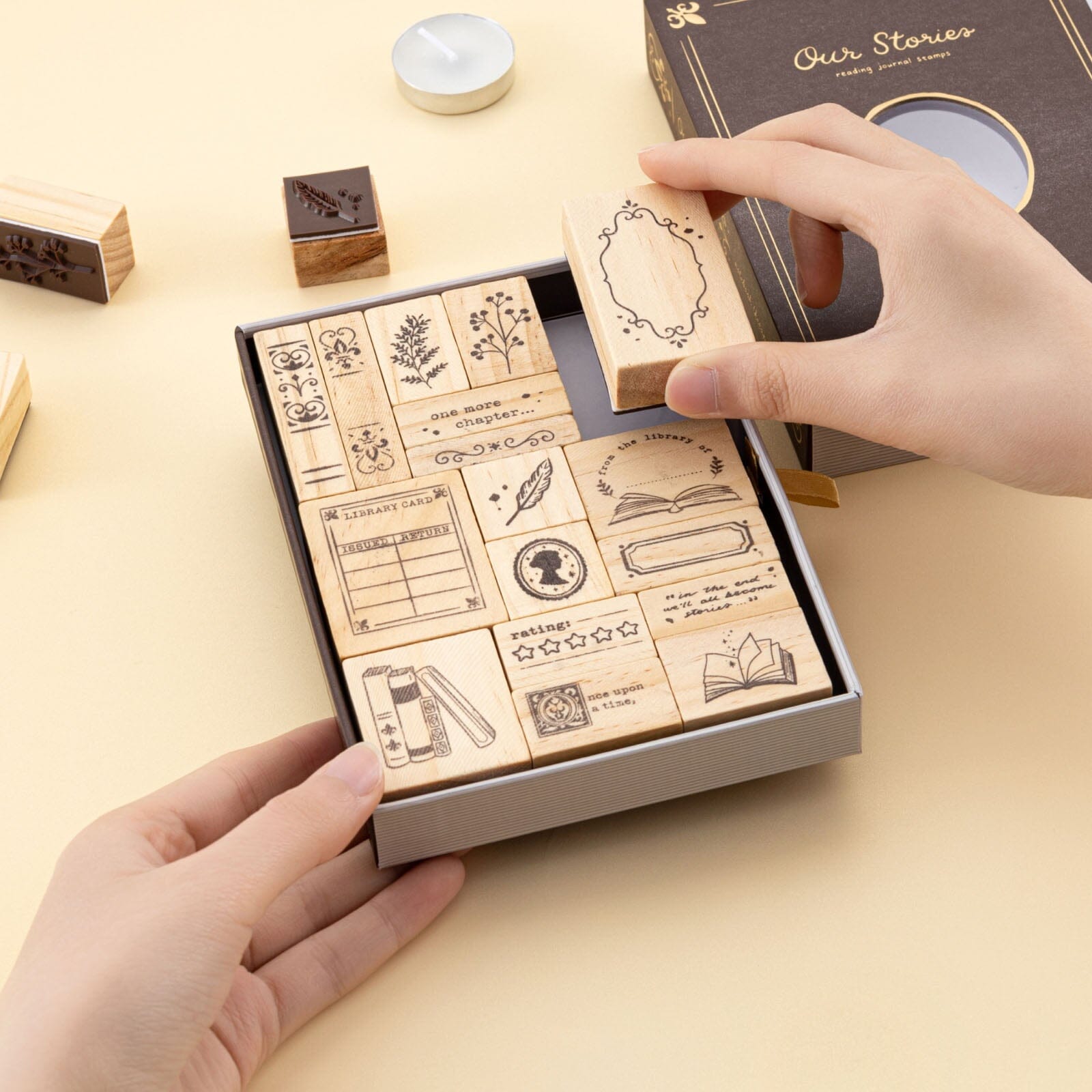 Tsuki ‘Our Stories’ Reading Journal Stamp Set ☾