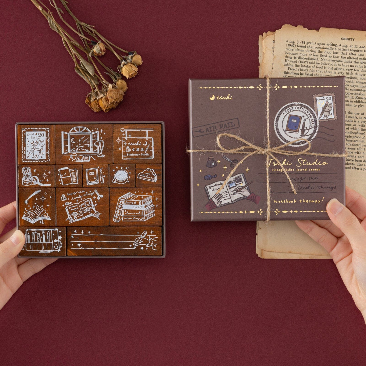 Tsuki ‘Tsuki Studio’ Bullet Journal Stamp Set ☾