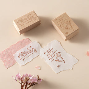 Hinoki - ‘Into the Song' Engraved Wooden Stamps Set