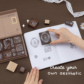 Tsuki ‘Vintage Neko’ Bullet Journal Stamp Set ☾