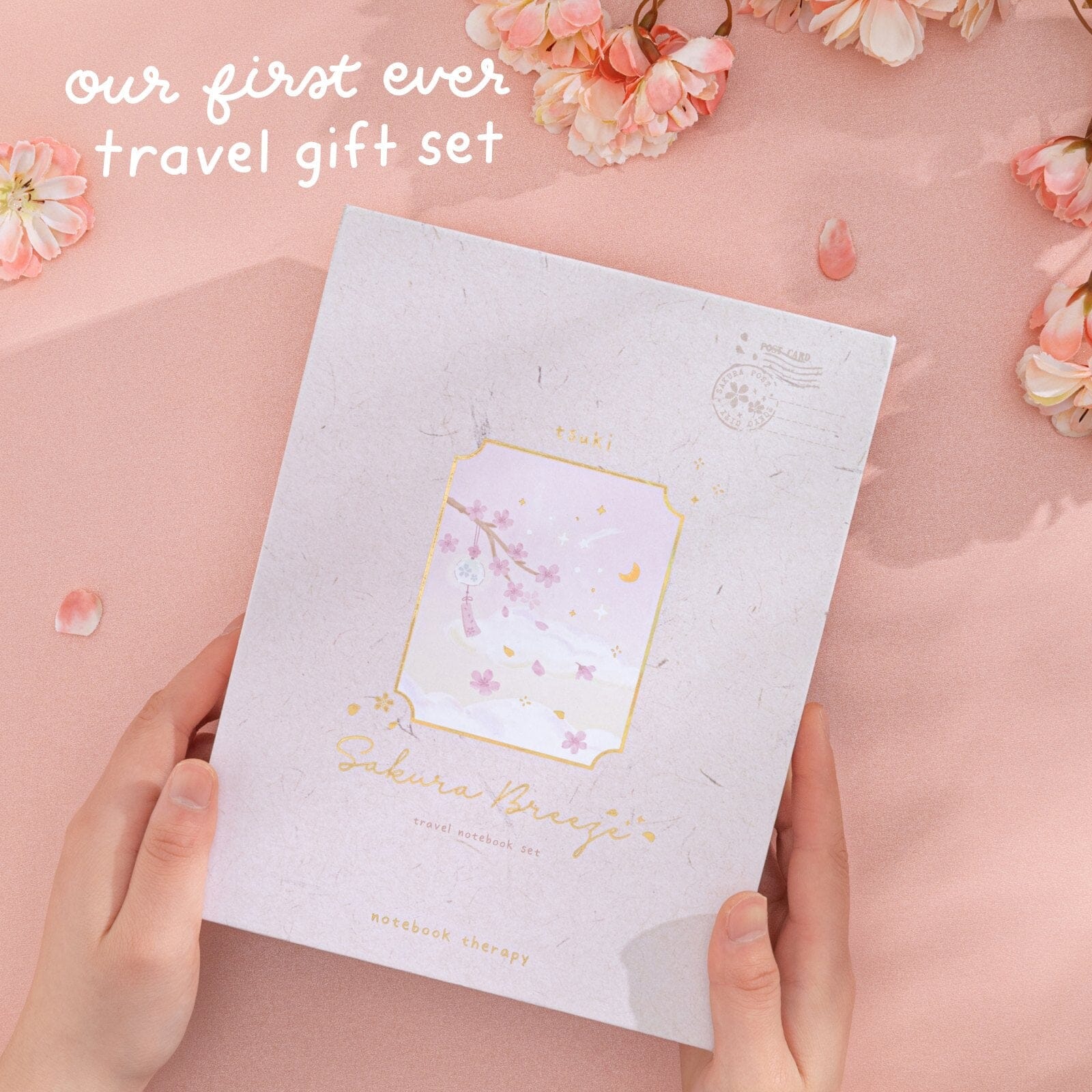 Tsuki ‘Sakura Breeze’ Travel Notebook Gift Set ☾