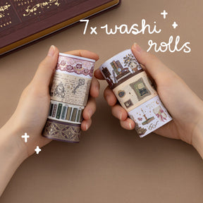 Tsuki ‘Vintage Academia’ Washi Tape Set ☾