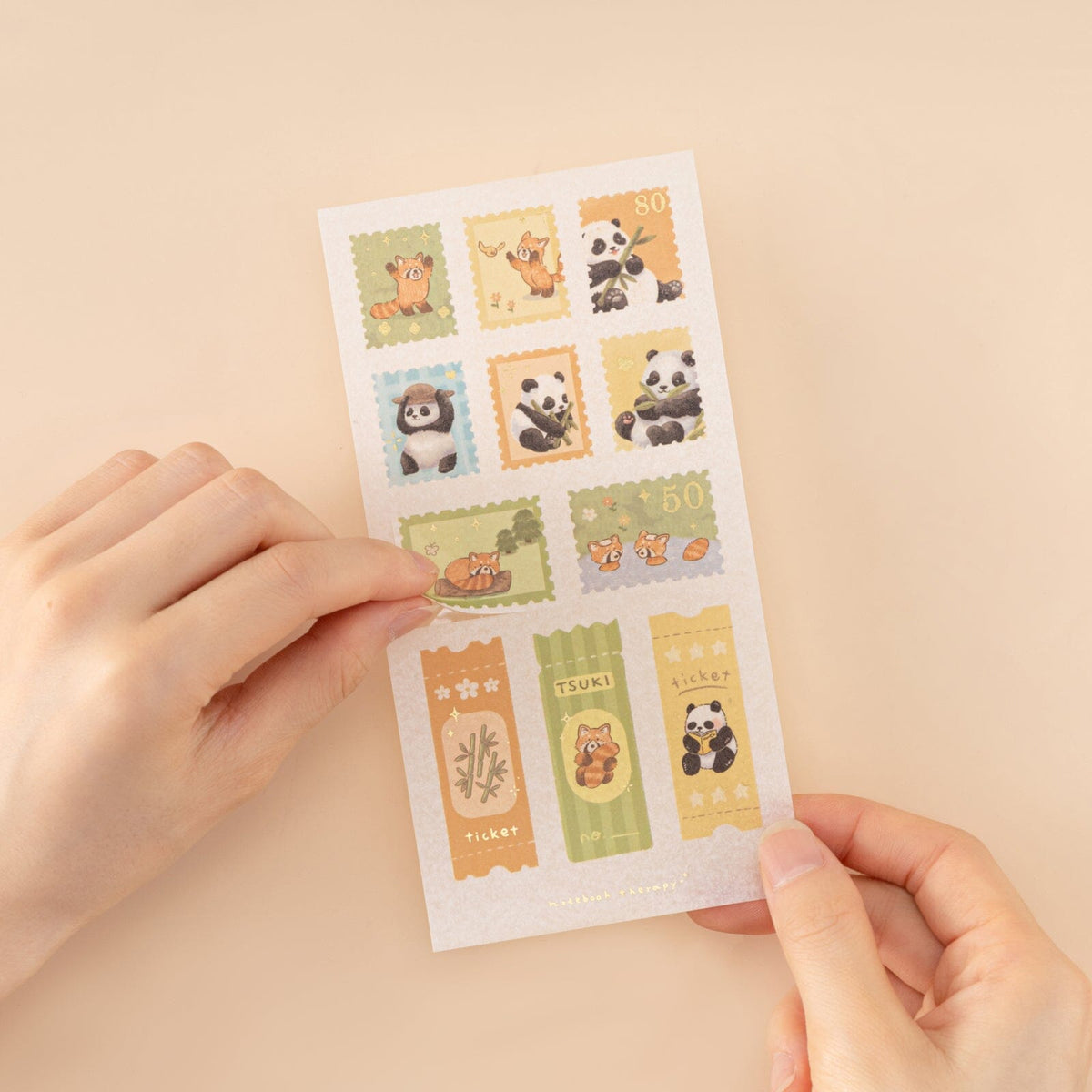 Tsuki ‘Panda Friends’ Sticker Set ☾