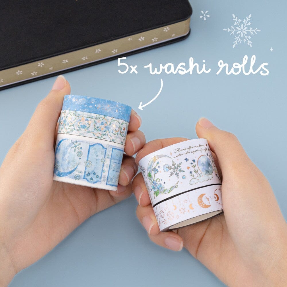 Tsuki ‘Winter Moonflower’ Washi Tape Set ☾