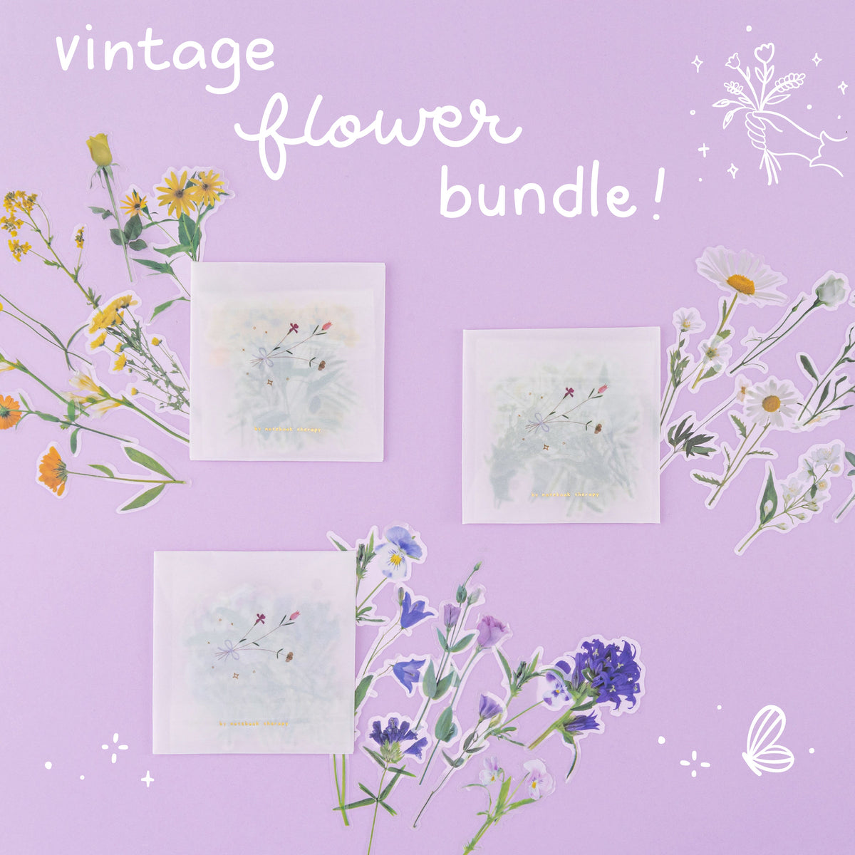 Tsuki ‘Enchanted Garden’ Scrapbook Sticker Set ☾