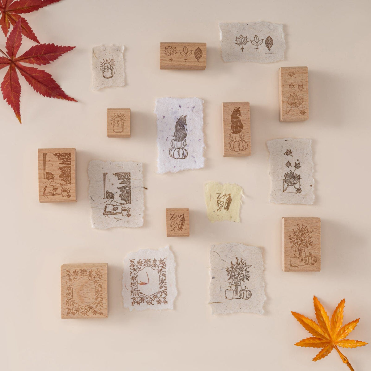 Hinoki - ‘Into the Enchantment’ Engraved Wooden Stamp Set
