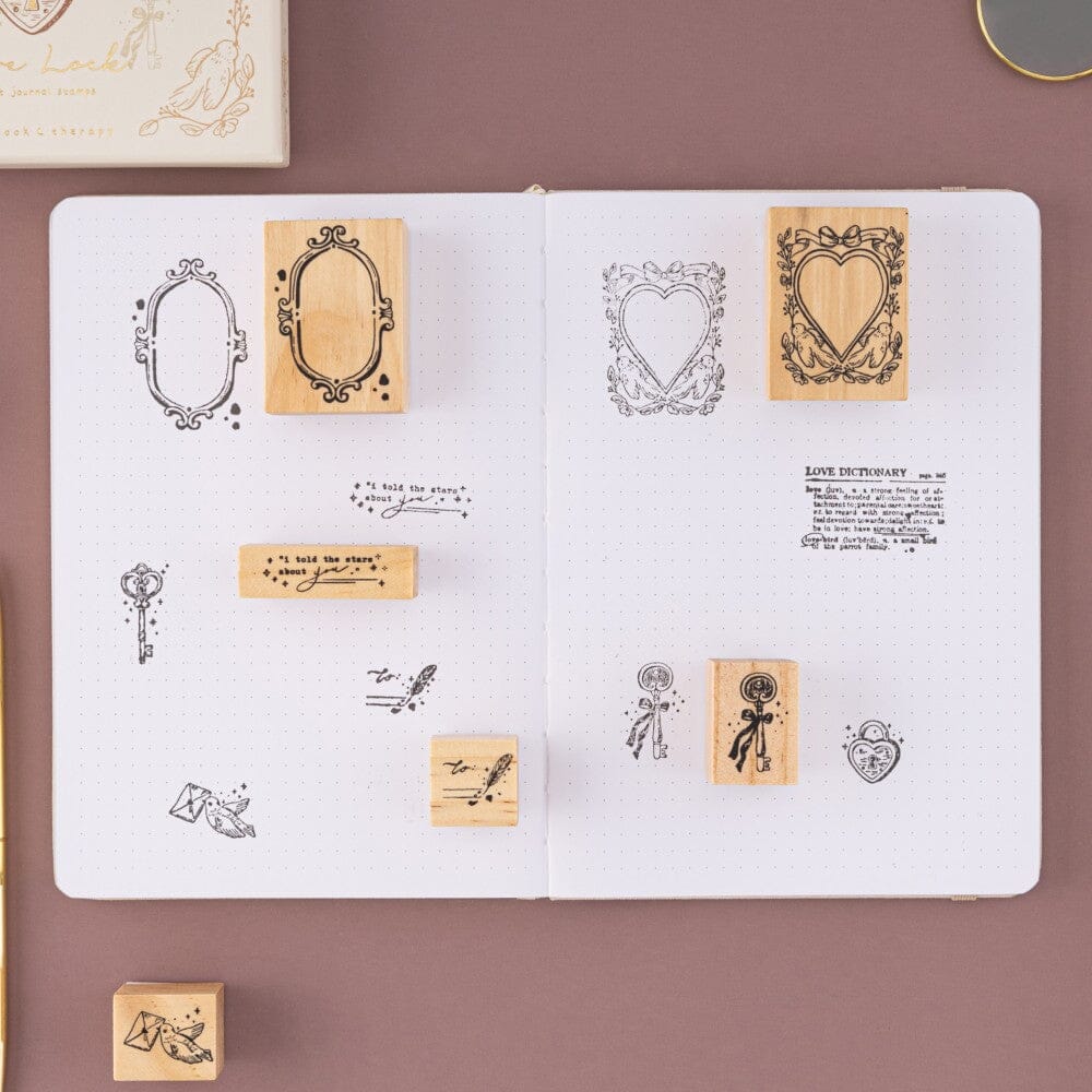 Tsuki ‘Love Lock’ Bullet Journal Stamp Set ☾