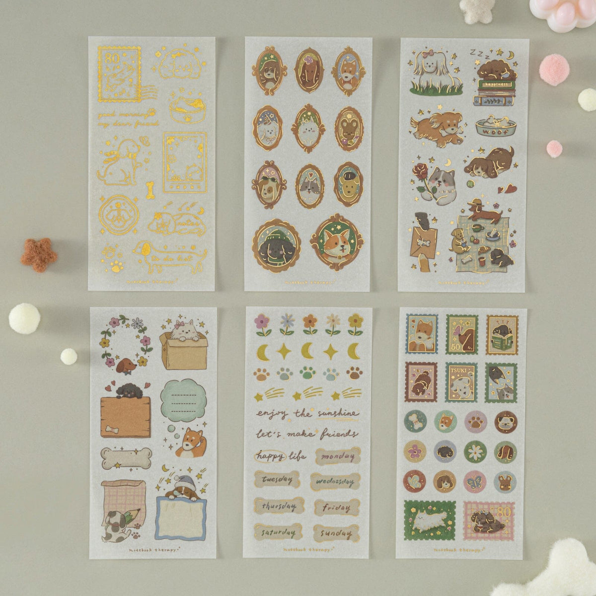 Tsuki ‘Puppy Life’ Sticker Set ☾