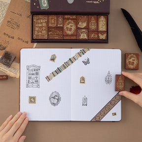 Tsuki ‘Vintage Academia’ Bullet Journal Stamp ☾