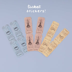 Tsuki ‘Journée à Paris’ Scrapbook Sticker Set ☾