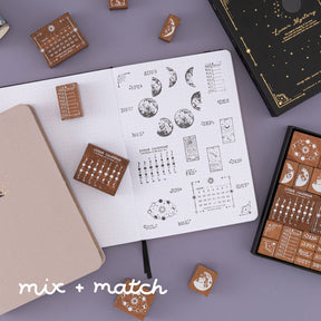 Tsuki ‘Lunar Mystery’ Bullet Journal Stamp Set ☾