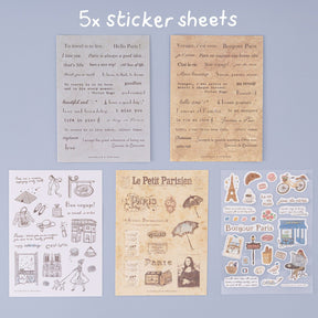 Tsuki ‘Journée à Paris’ Scrapbook Sticker Set ☾