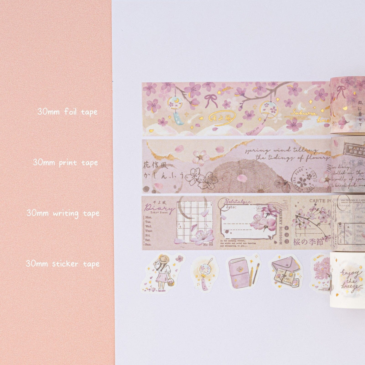Tsuki ‘Sakura Breeze’ Travel Notebook Gift Set ☾