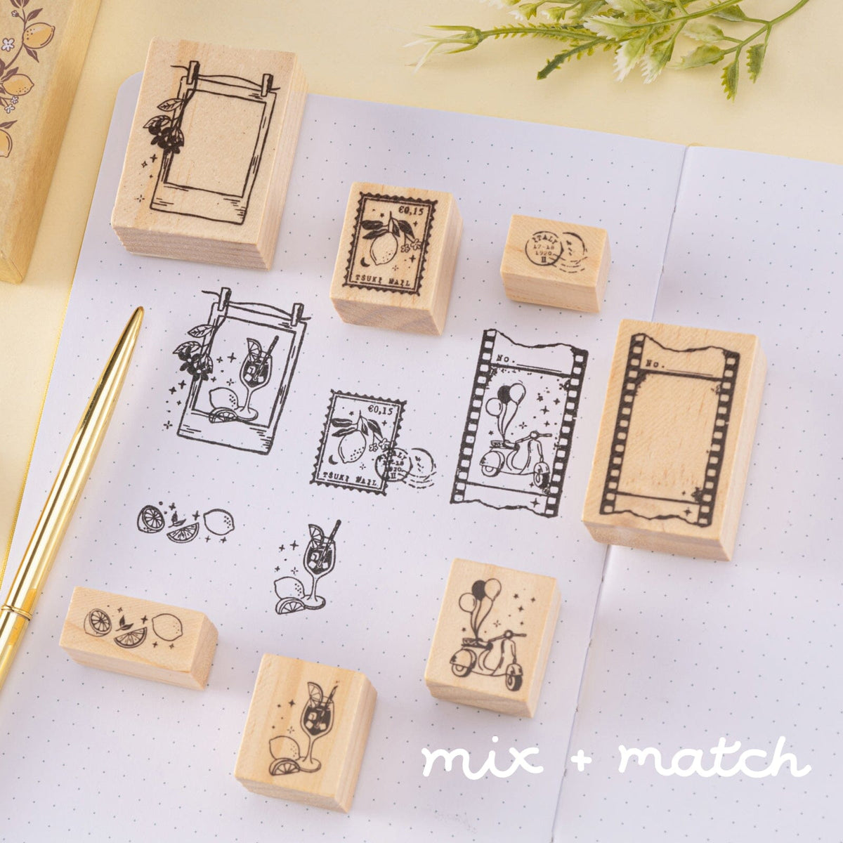 Tsuki ‘Summer in Italy’ Bullet Journal Stamp Set ☾