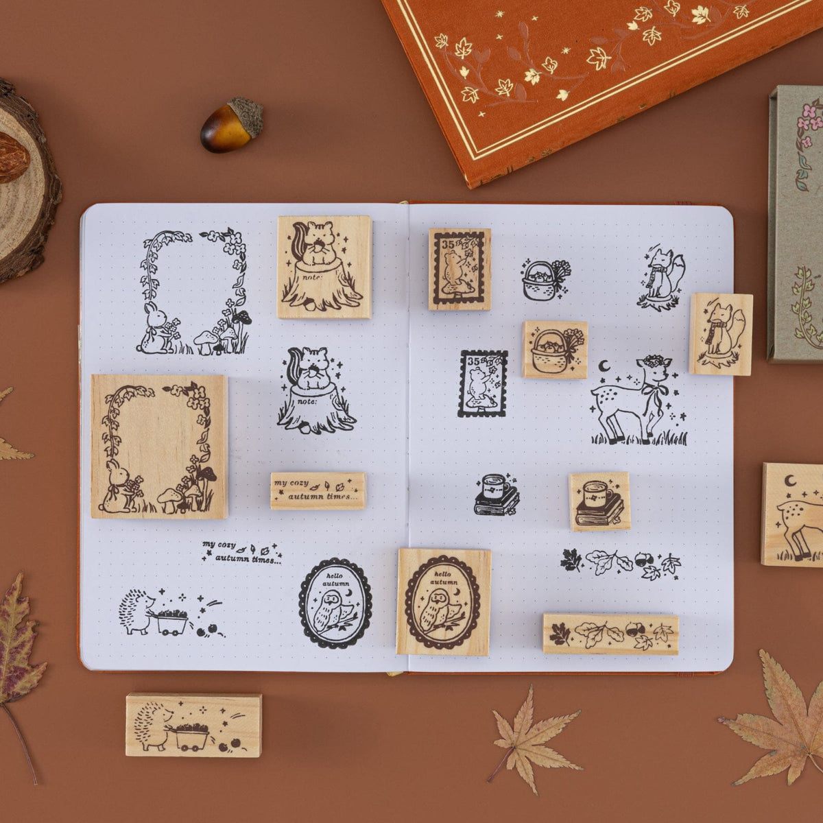 Tsuki ‘Forest Friends’ Bullet Journal Stamp Set ☾