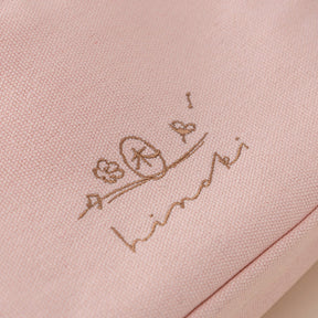 Hinoki - Pink Canvas Travel Pouch
