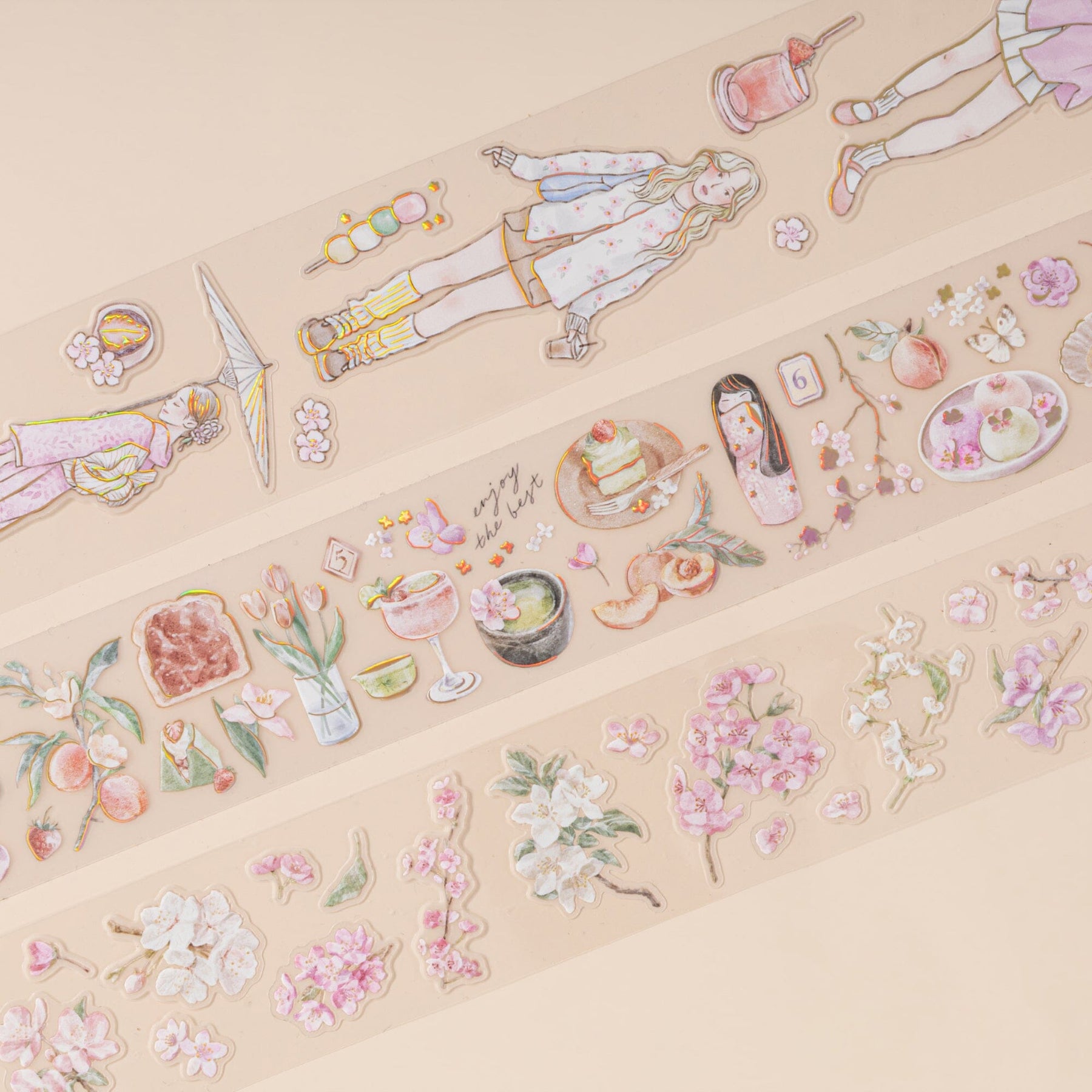 Hinoki - ‘Into the Spring’ PET Decorative Tape