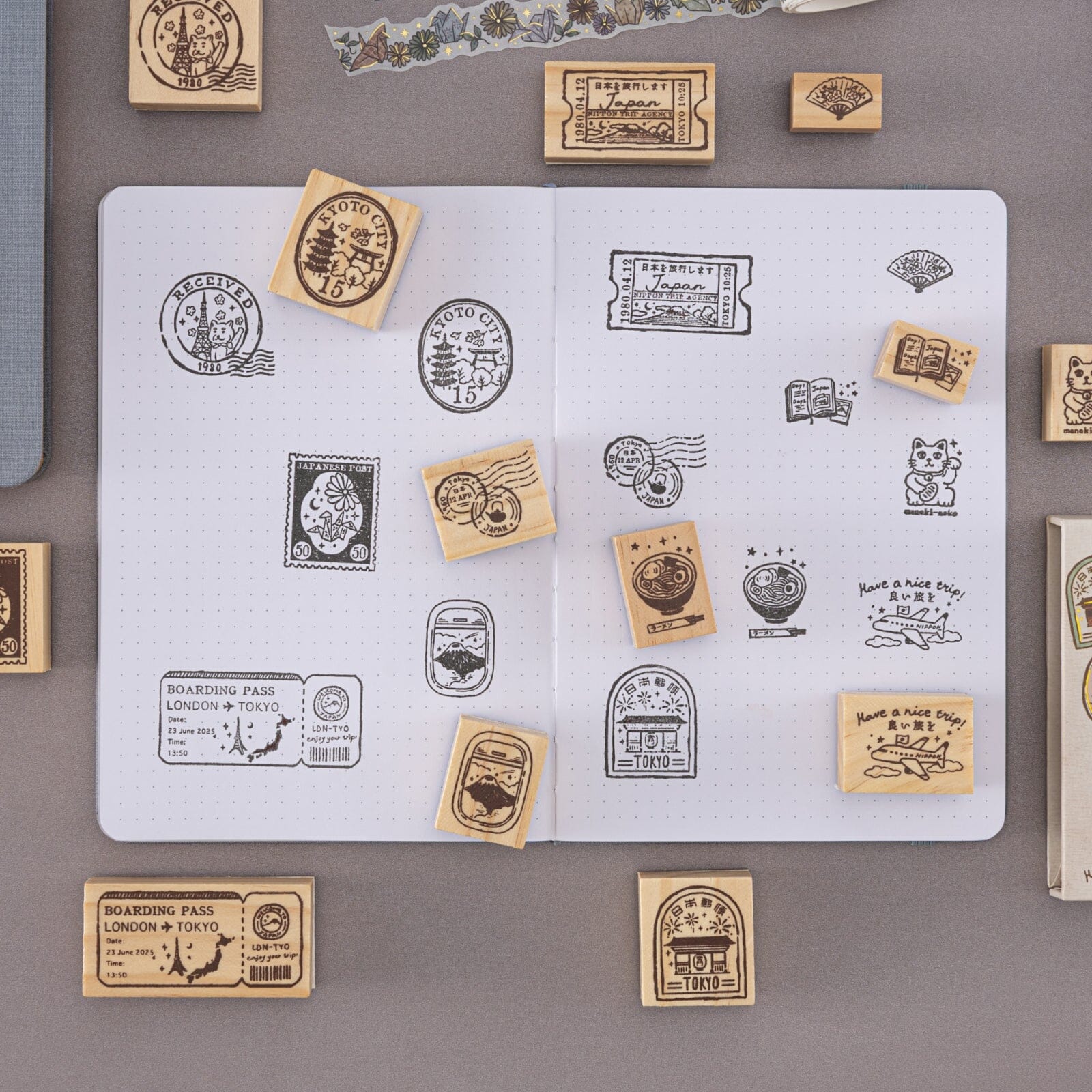 Tsuki ‘Journey in Japan’ Bullet Journal Stamp Set ☾