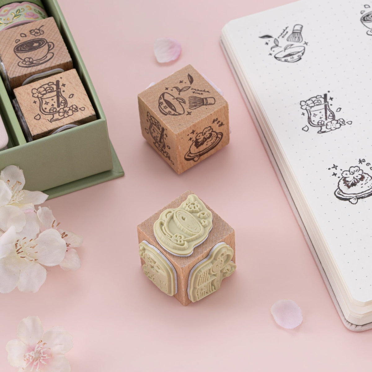 Tsuki ‘Matcha Bloom’ Travel Notebook Gift Set ☾