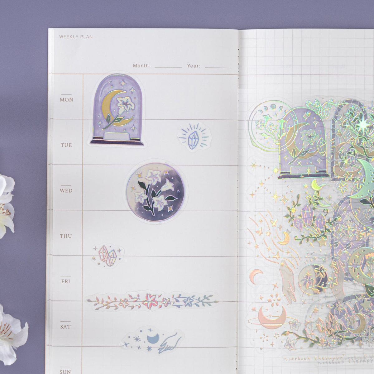 Tsuki ‘Moonflower Magic’ 3D Sticker Set ☾