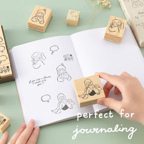 Tsuki ‘Happy Day’ Bullet Journal Stamp Set by Notebook Therapy x Peppoko ☾
