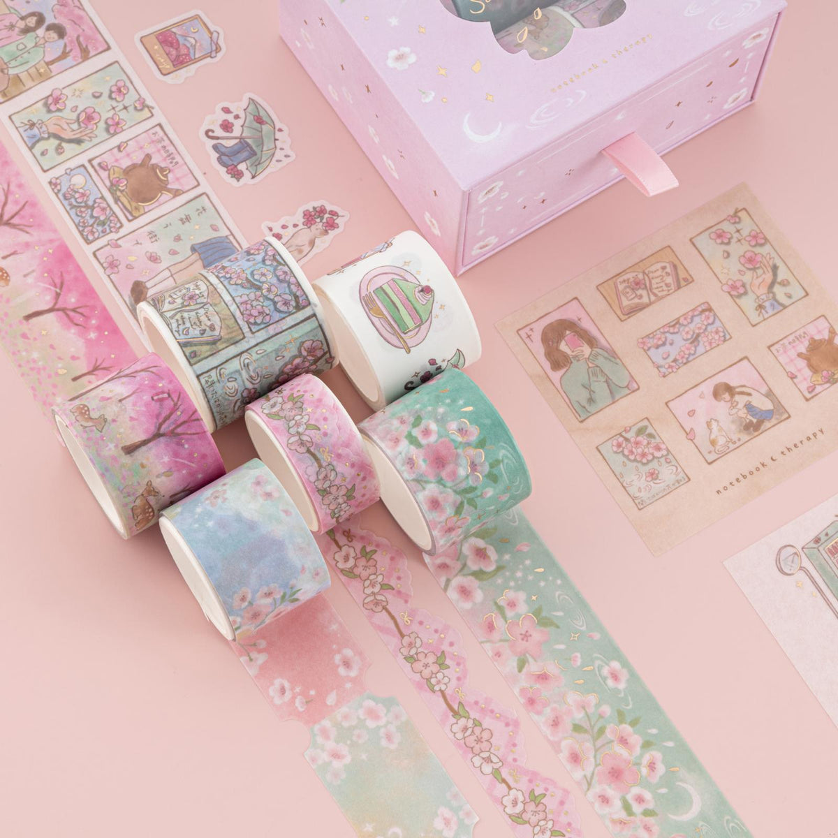 Tsuki ‘Sakura Days’ Washi Tape Set ☾