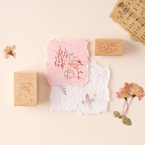 Hinoki - ‘Into the Song' Engraved Wooden Stamps Set