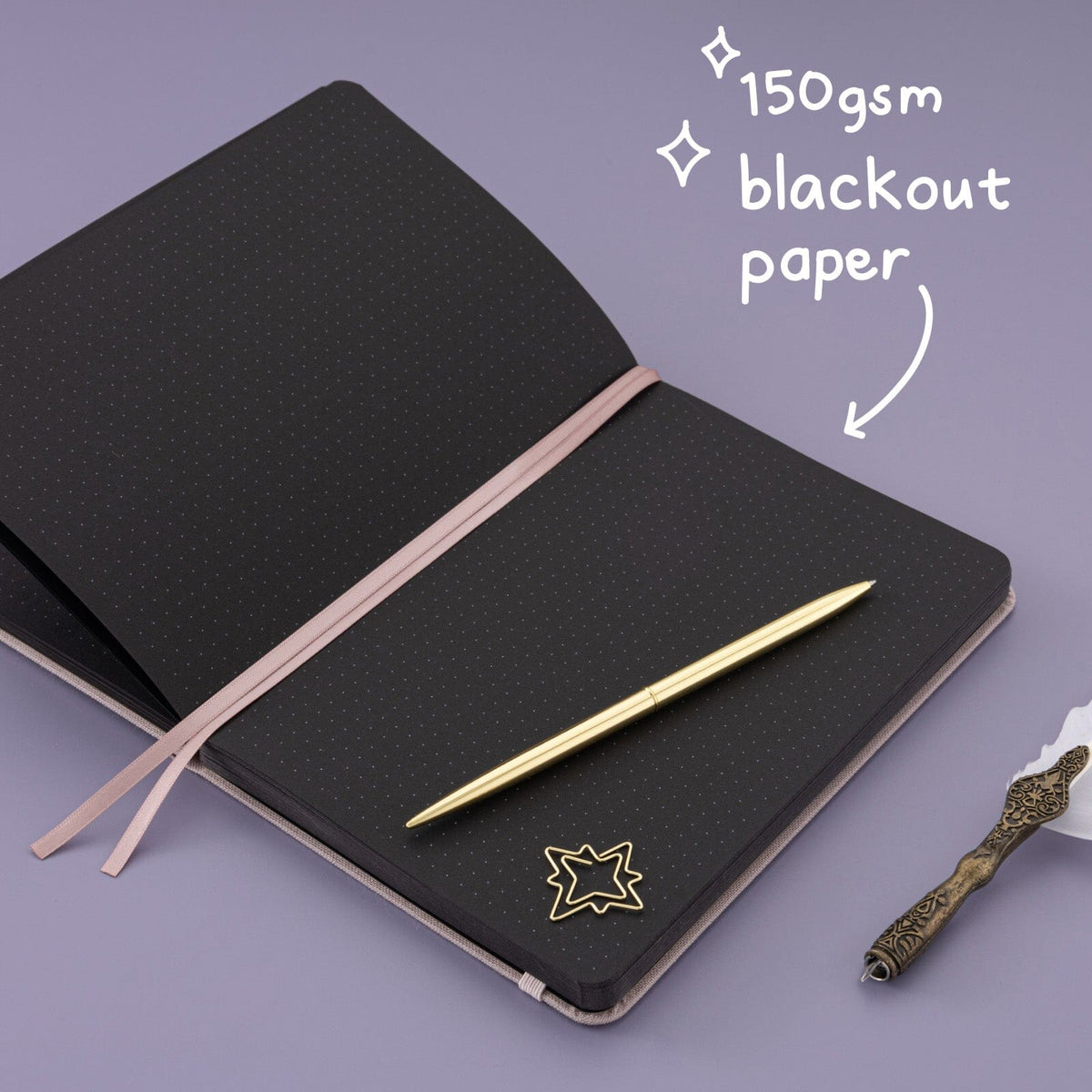 Tsuki ‘Lunar Magic’ Limited Edition Black Page Bullet Journal ☾