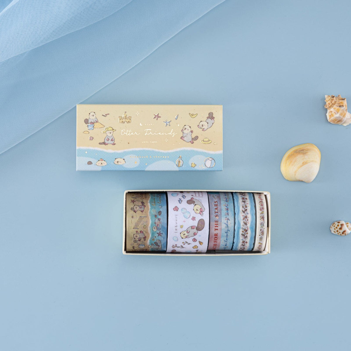 Tsuki ‘Otter Friends’ Washi Tape Set ☾