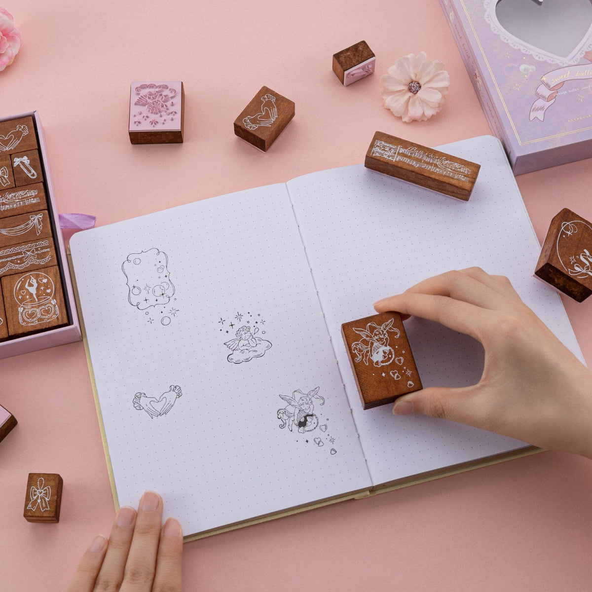 Tsuki ‘Sweet Ballet’ Bullet Journal Stamp Set ☾