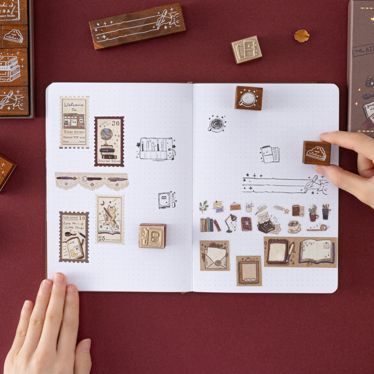 Tsuki ‘Tsuki Studio’ Bullet Journal Stamp Set ☾