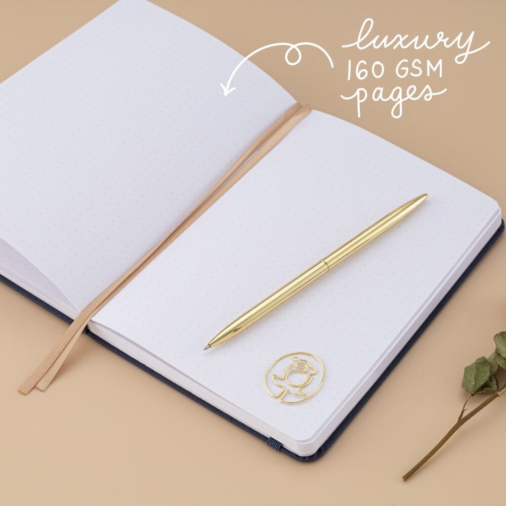 Tsuki ‘Vintage Rose’ Antique Blue Limited Edition Bullet Journal ☾