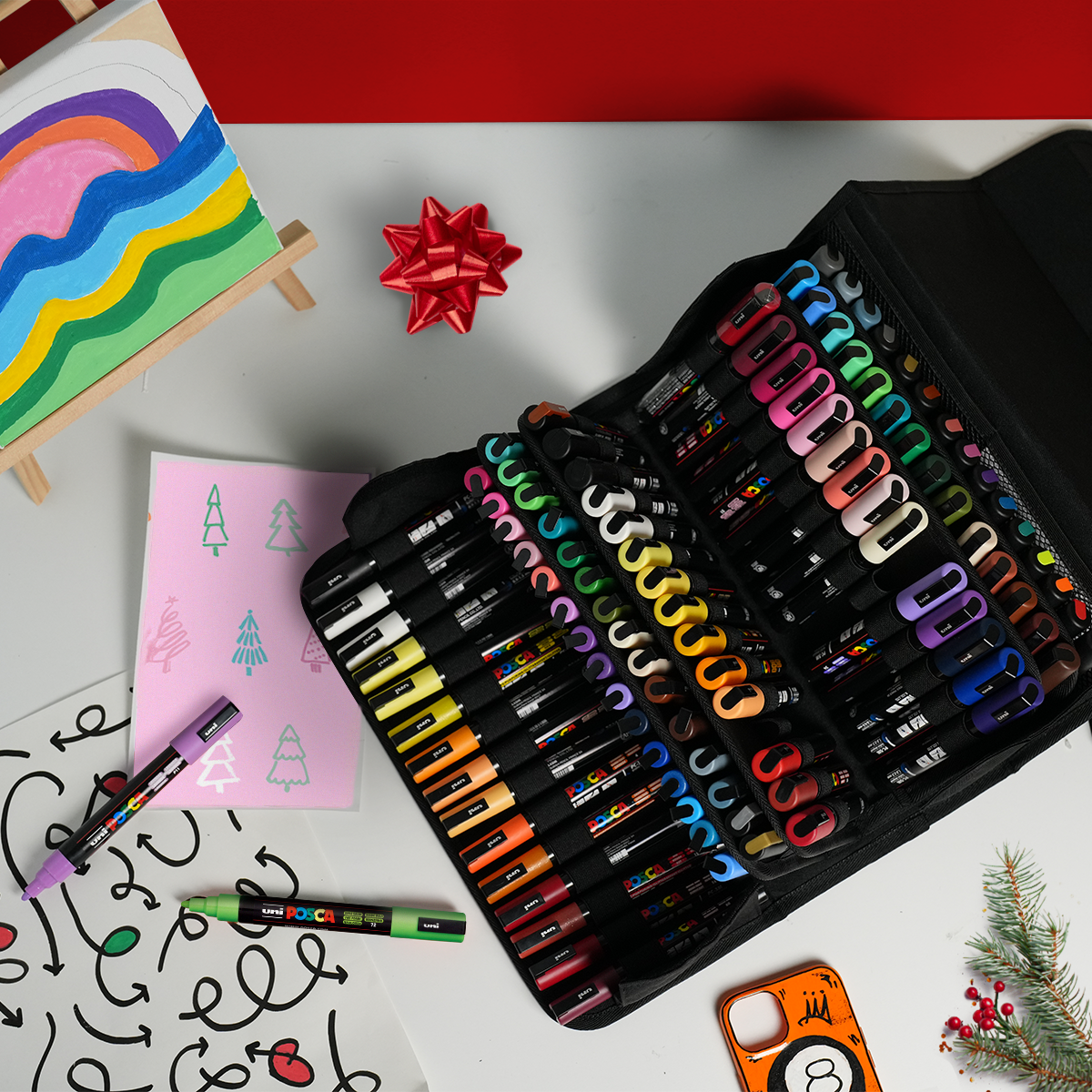 uni® POSCA® PC-3M & PC-5M, 105 Count, Exclusive Special Edition Kit