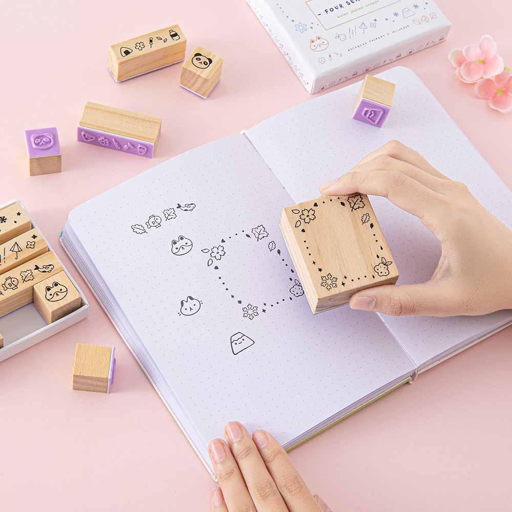 Tsuki ‘Four Seasons’ Bullet Journal Stamp Set ☾ @milkkoyo x NotebookTherapy