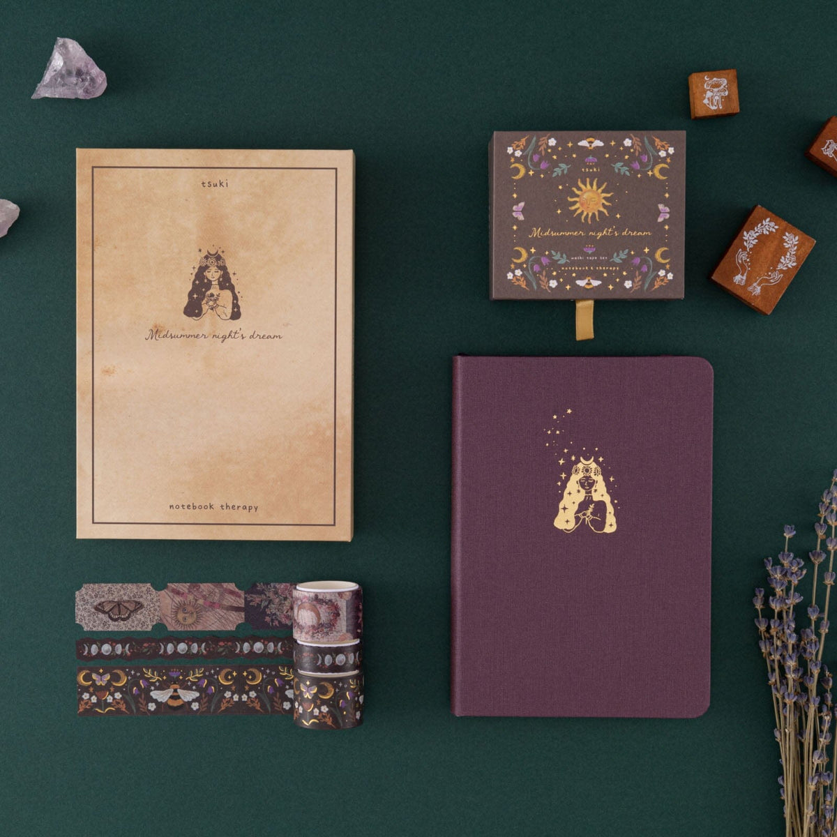 Tsuki ‘Summer Witch’ Limited Edition Glitter Linen Bullet Journal ☾