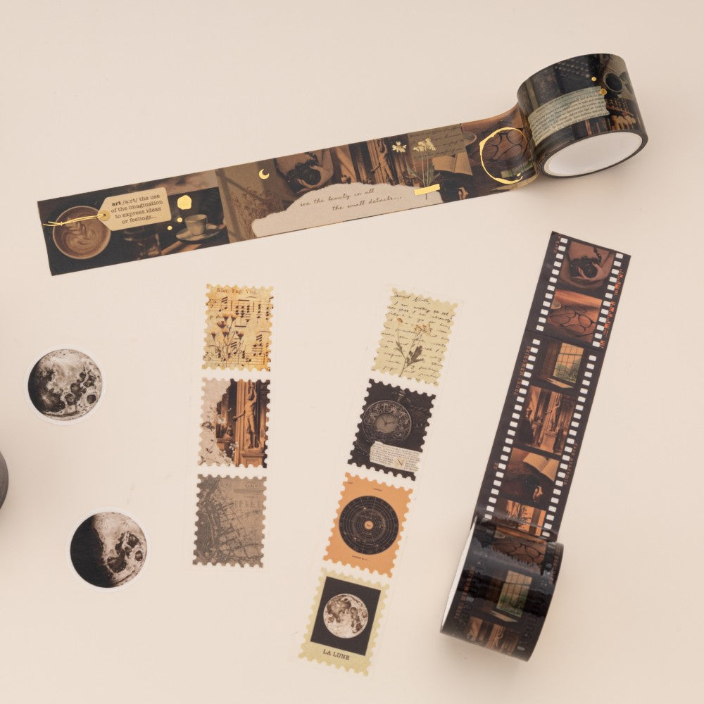 Tsuki ‘Dark Academia’ Washi Tape Set ☾