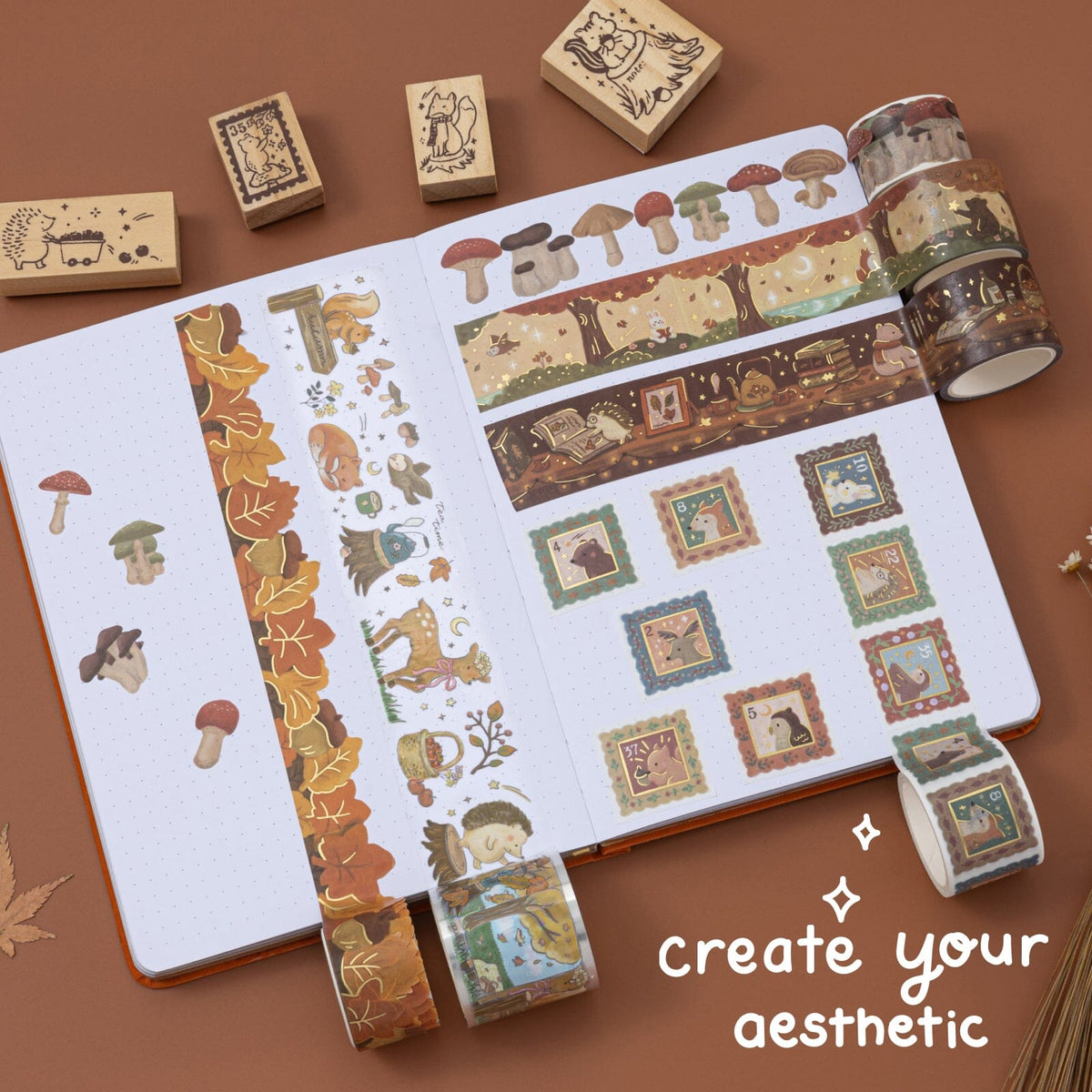 Tsuki ‘Forest Friends’ Washi Tape Set ☾