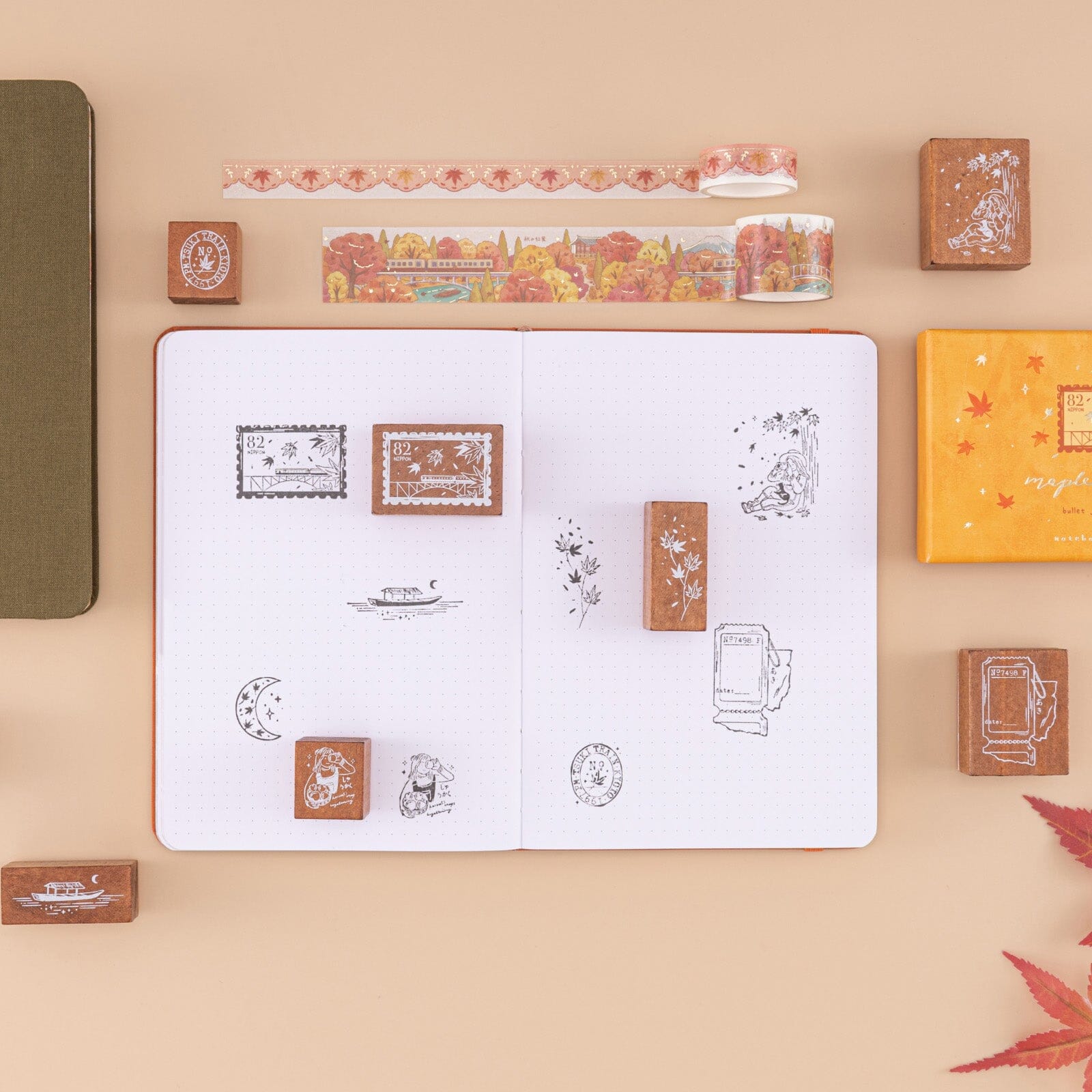 Tsuki ‘Maple Journey’ Bullet Journal Stamp Set ☾