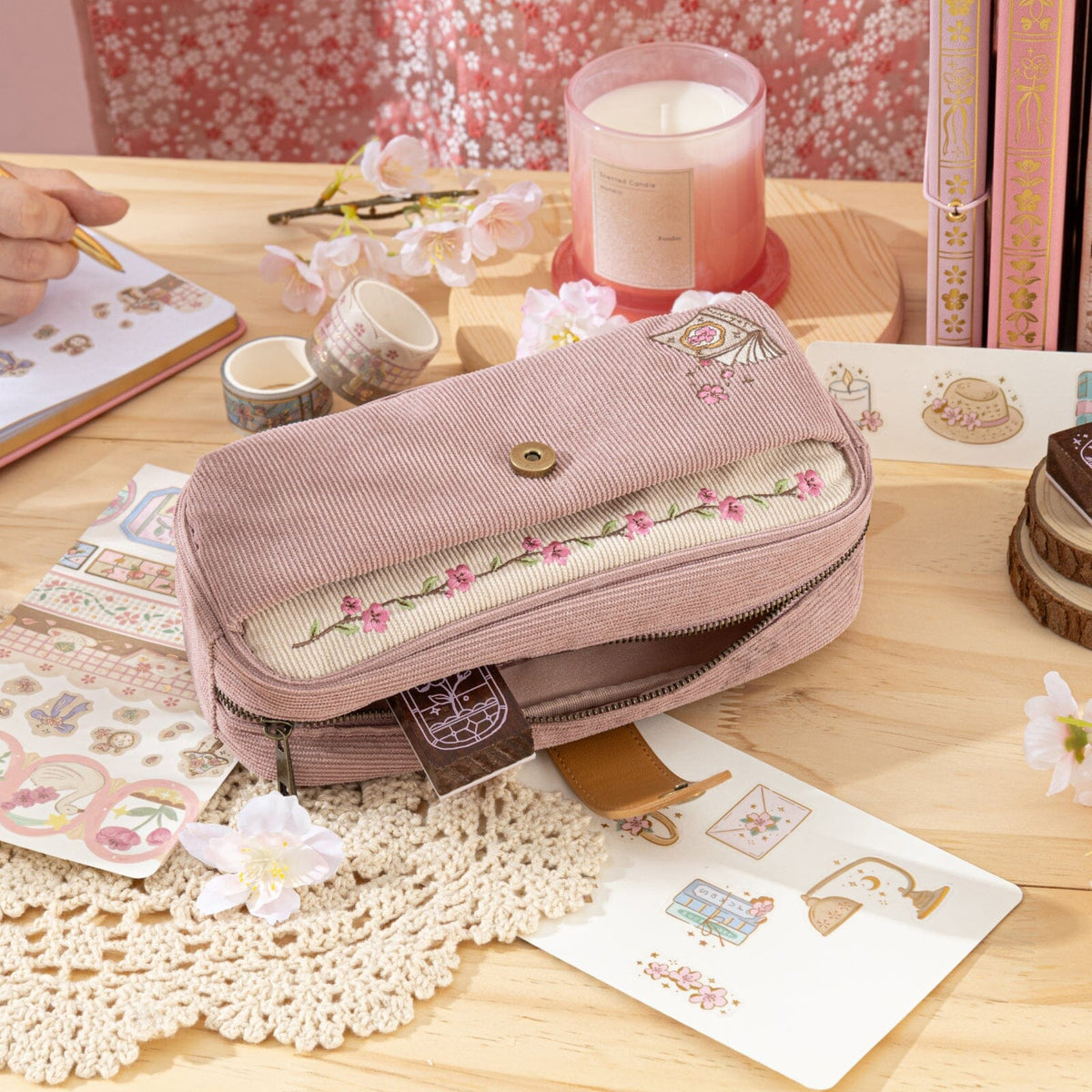 Tsuki ‘Sakura Story’ Pen Pouch ☾